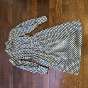 Checkered Long Sleeve Vintage Dress